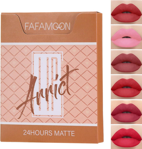 12 Couleurs Matte Liquid Lip Gloss Set, Velvet Matte Nude and Light to Deep Red Colors Liquid Lipstick Kit, Ensemble Cadeau De Maquillage Lip Gloss Pour Filles Et Femmes