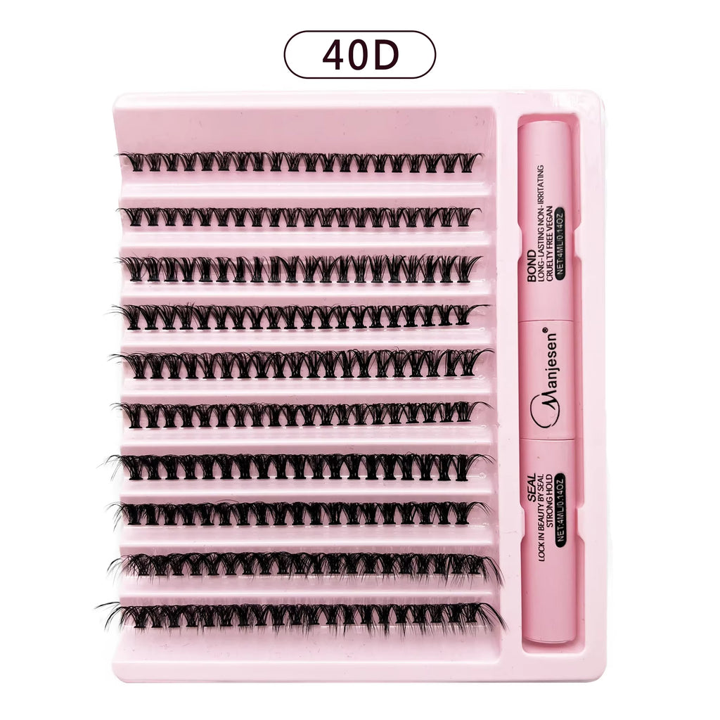 Eyelashes 200 PCS Clusters Lash Bond and Seal Makeup Tools DIY Lashes Extension Kit for Gluing Lashes Gluing Glue Accessories