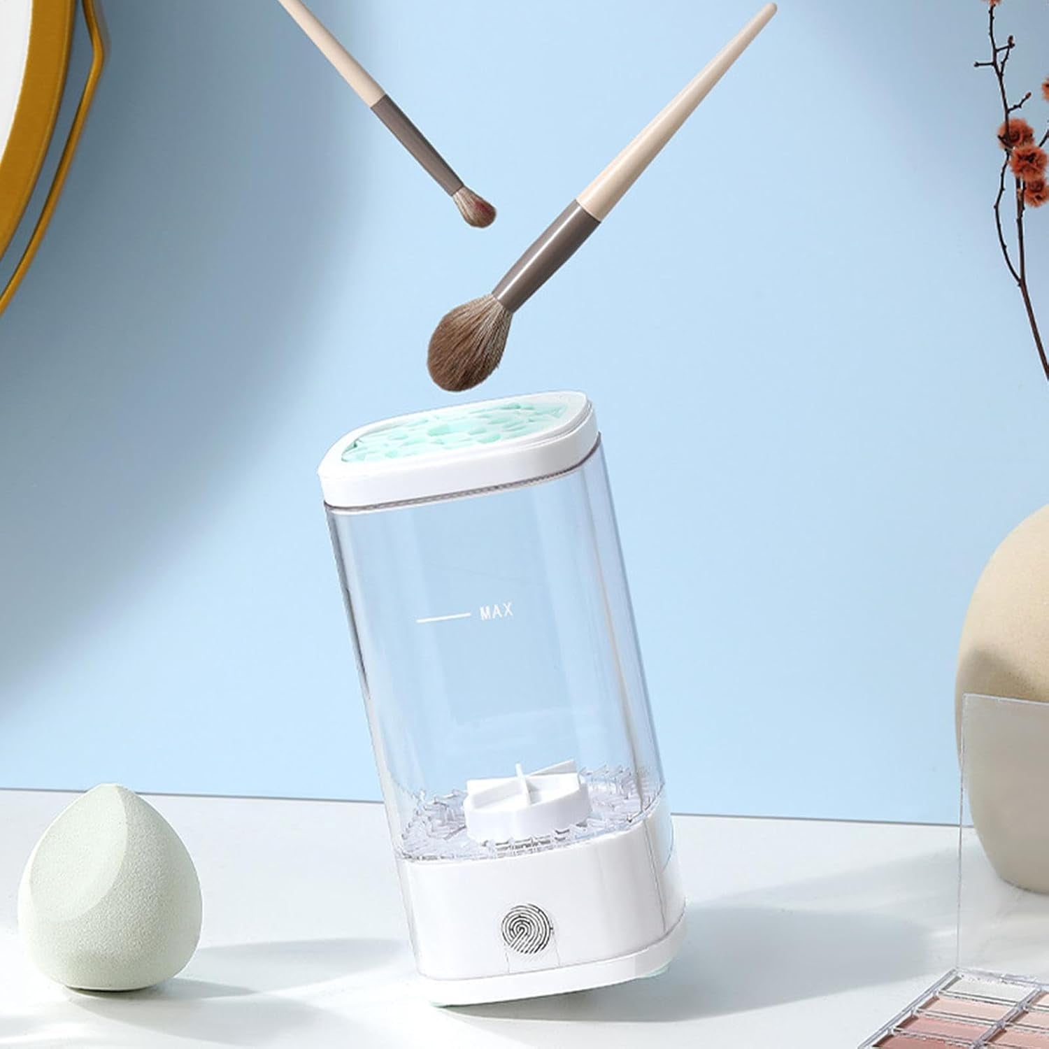 Nettoyant Pour Pinceaux Cosmétiques, Nettoyeur De Pinceaux De Maquillage Électrique Amélioré, Machine À Laver Les Pinceaux De Maquillage À Séchage Rapide, Essoreur De Pinceaux Cosmétiques Portable