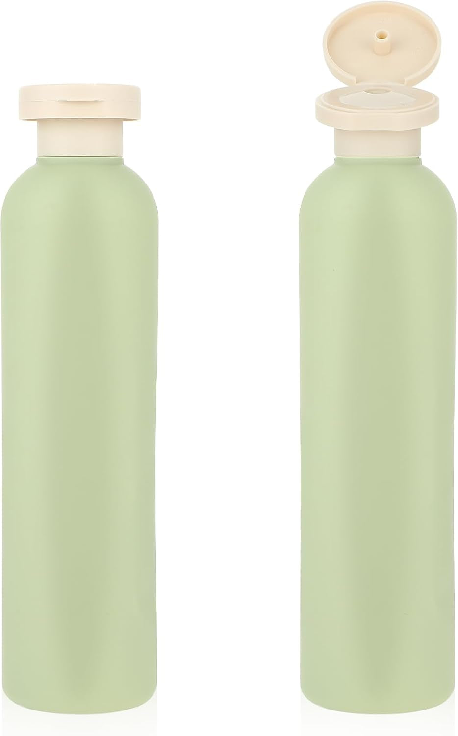 Lot De 2 Flacons Souples Rechargeables En Plastique Pour Voyage, Flacons Vides Avec Bouchon À Rabat, Accessoires De Voyage Pour Shampooing, Crèmes, Lotion, Après-Shampooing (260 Ml)