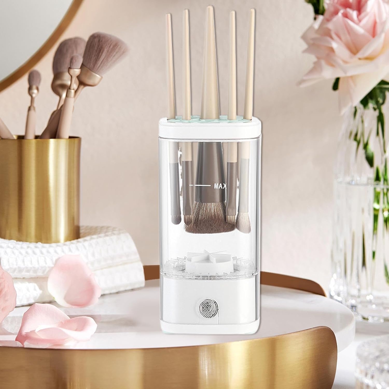 Nettoyant Pour Pinceaux Cosmétiques, Nettoyeur De Pinceaux De Maquillage Électrique Amélioré, Machine À Laver Les Pinceaux De Maquillage À Séchage Rapide, Essoreur De Pinceaux Cosmétiques Portable