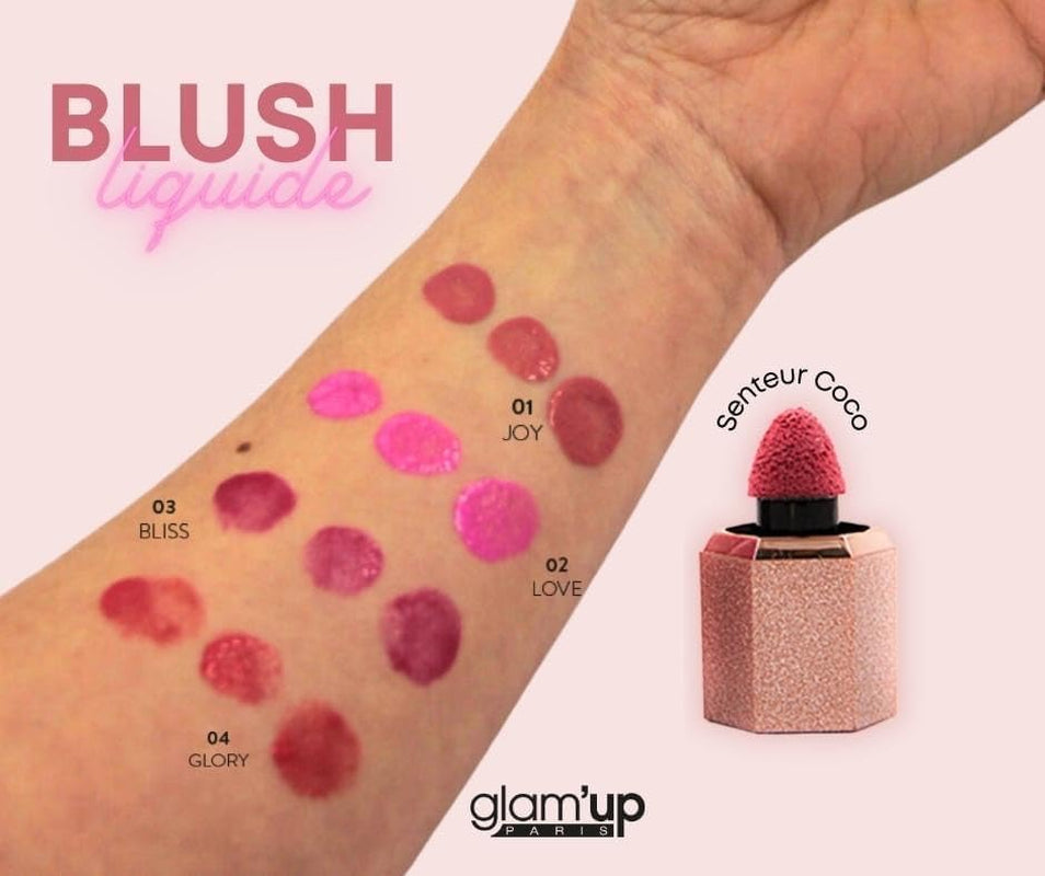 Glam'Up Paris - Lovely Blush - Teint & Lèvres - Blush Liquide Pour Joues Et Lèvres - Blush Liquide En Gel - Texture Léger - Longue Tenue - Effet Mat Et Naturel - Tous Types De Peaux - Bliss