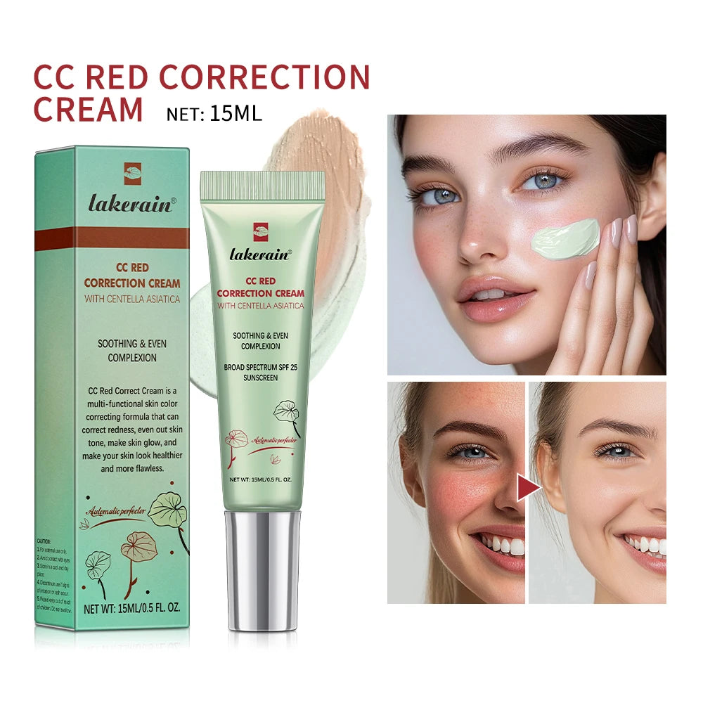 3Pcs CC Cream Color Changing Liquid Foundation Centella Korean High Coverage Foundation Foundation Cream for Face Base Makeup
