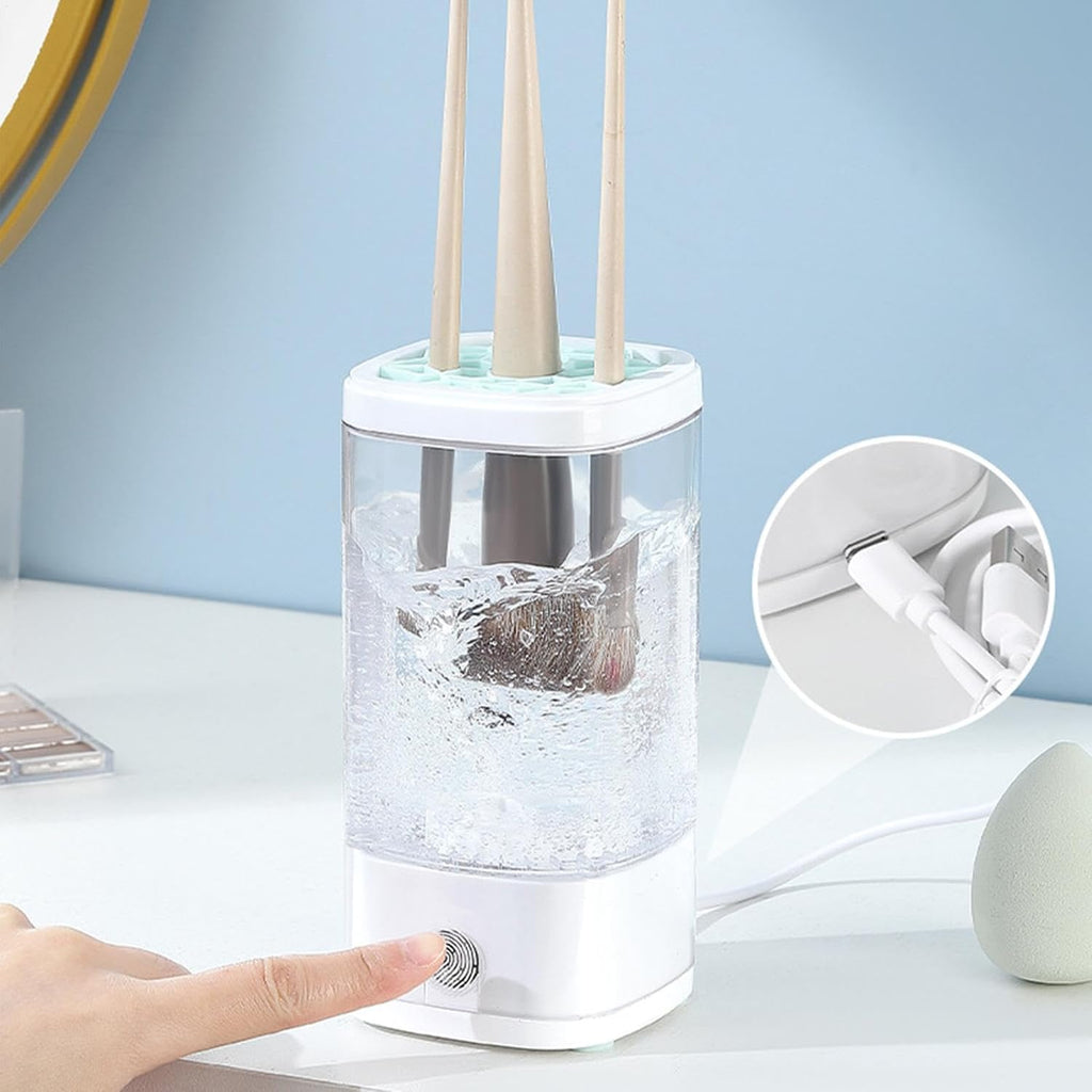 Nettoyant Pour Pinceaux Cosmétiques, Nettoyeur De Pinceaux De Maquillage Électrique Amélioré, Machine À Laver Les Pinceaux De Maquillage À Séchage Rapide, Essoreur De Pinceaux Cosmétiques Portable