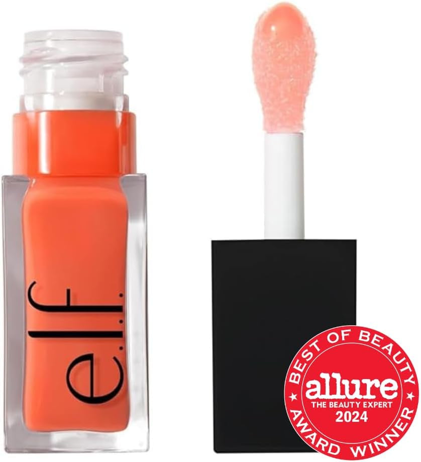 E.L.F. Glow Reviver Huile À Lèvres Nourrissante Et Teintée Pour Une Finition Très Brillante, Enrichie En Huile De Jojoba, Végétalienne Et Sans Cruauté Envers Les Animaux, Fixation Corail