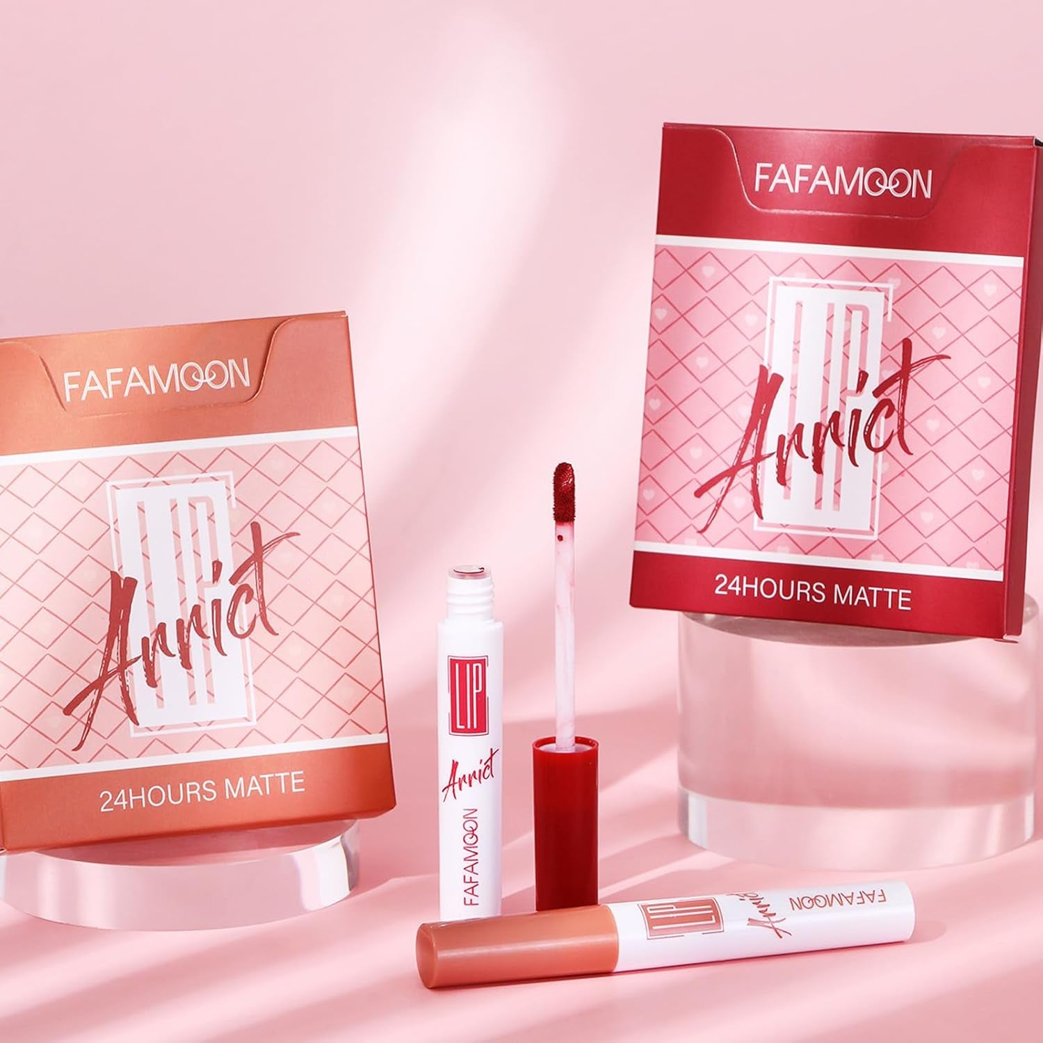 12 Couleurs Matte Liquid Lip Gloss Set, Velvet Matte Nude and Light to Deep Red Colors Liquid Lipstick Kit, Ensemble Cadeau De Maquillage Lip Gloss Pour Filles Et Femmes