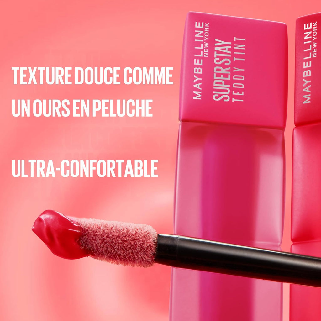 New York - Blush À Lèvres Teddy Tint - Effet Mat Fondu - Tenue Longue Durée - Teinte : Mascara Tear (20) - Contenance : 5 Ml
