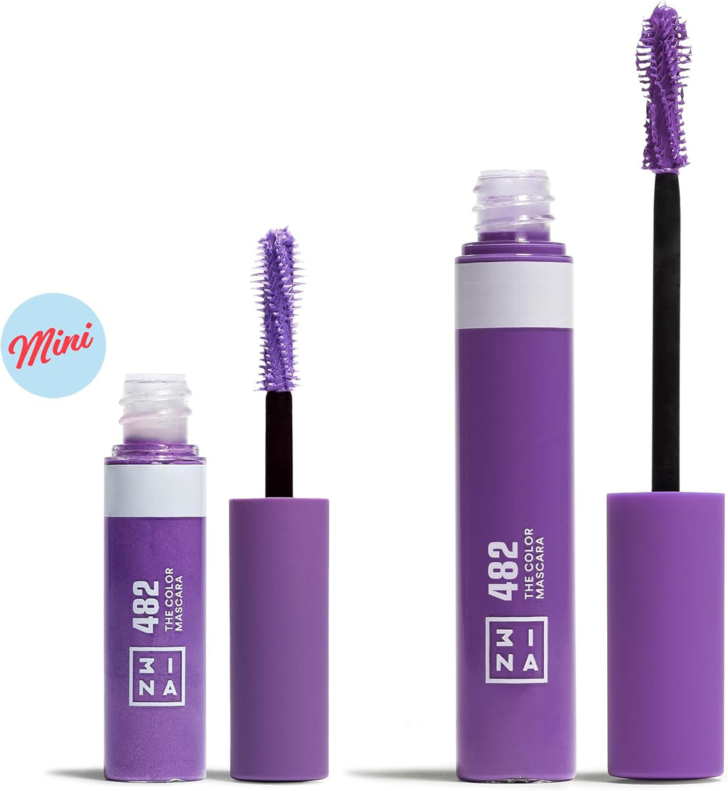 MAKEUP - Mascara Color 482 (Mini) - Violet - À La Kératine Végétale - Mascara Volume Et Lift - Format Voyage